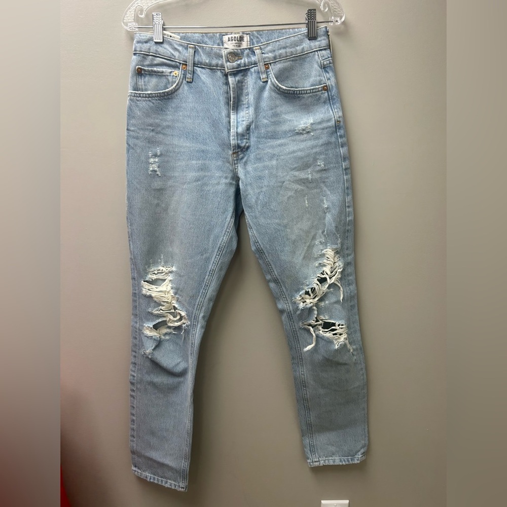 Agolde Women’s Jamie‎ High Rise Classic Ripped Ankle Jeans